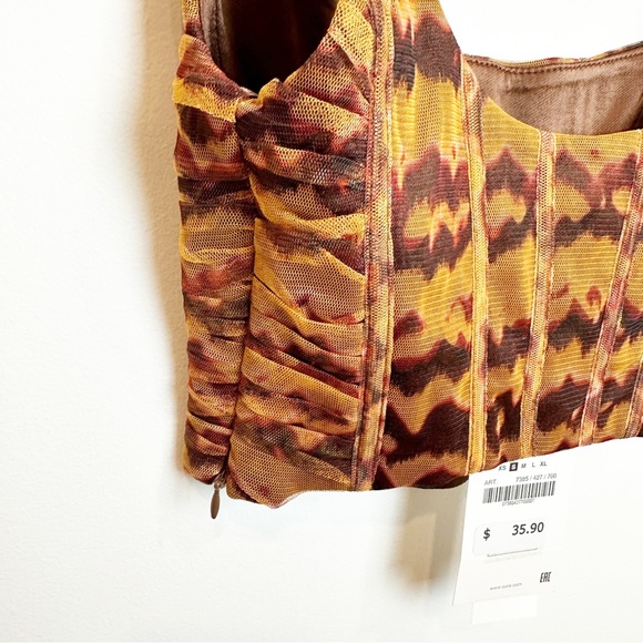 Zara | Corsetry Tulle Boned Corset Top NWT - Picture 7 of 13